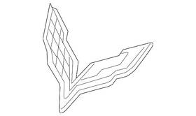 84658772 Gm Genuine Bright Chrome Crossed-flags Logo