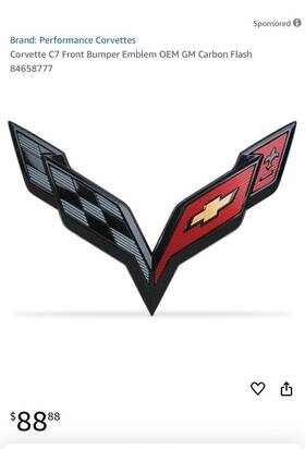 84658777 Gm Genuine Emblem For C7 Corvette