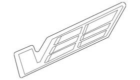 84680700 Gm Genuine Silver Front Passenger Side Fender Marketing Name Plate