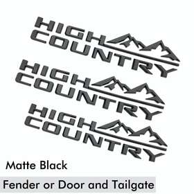 84788951 Gm 3x Matte High Country Emblem Fender Door Tailgate Badge For Tahoe Silverado Oem
