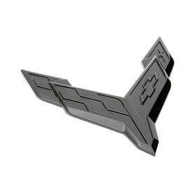 84872163 Gm Oem 2020-2026 Chevy Corvette C8 Cross Flags Hood Emblem Carbon Flash