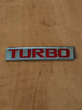 94550817 Gm Turbo Emblem Chevrolet Sonic Badge Chrome Red Oem