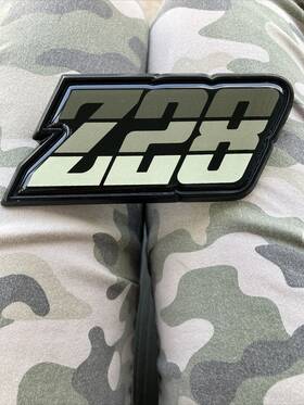 9637803 Gm 1980-81 Camaro Z28 Fuel Door Emblem Charcoal Green
