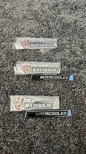 Gn110332 Gm 1984-87 Buick Inch Grand National Fender And Trunk Emblem Set Including Intercooled