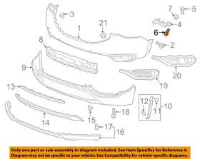 9202831 Gm Oem 10-23 Acadia Bumper Components-guide Bracket Bolt