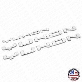 85002068 Gmc 2021 3pcs Set Yukon Nameplate Logo Letter Badge Emblem Chrome At4 Xl Sport