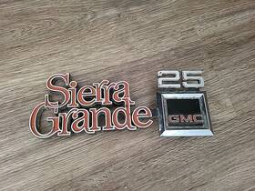 Z-4401 Gmc Sierra Grande 25 Emblem 70s-80s Truck Chrome Fender Badge Trim Oem