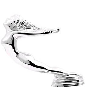 48273 Grand General Chrome Goddess Flying Lady Hood Ornament Oval Base
