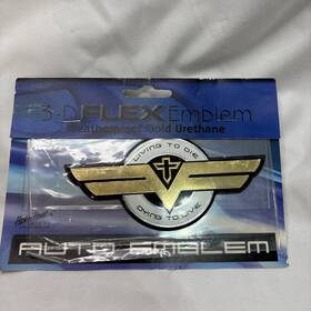 Ae-305-g Harbor House Gifts 3-d Flex Emblem Weatherproof Gold Urethane Auto Living To Die Dying New
