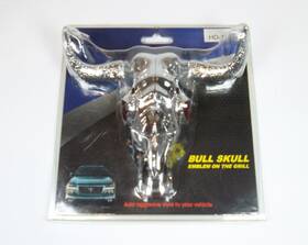 Hd-112c Hd Bull Skull Hd-111c Brand New Emblem On The Grill Chrome 6 1/4 Inch X