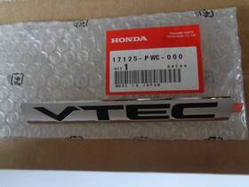 17125-pwc-000 Honda Nos 2007 2008 Fit Inch Vtec Engine Cover Emblem New Oem