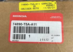 74890-t5a-a11 Honda Genuine Oem 15-20 Fit Rear Tailgate Garnish Assembly Gk5 New