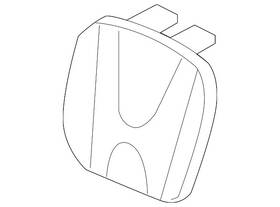 75102-scv-a11za Honda Genuine Base Front Grille Emblem Nh533 Bumper Dark Gray