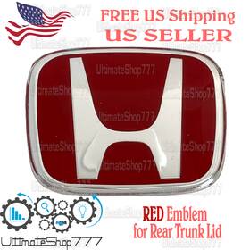 75700snwj01 Honda Front Rear Emblem Trunk Red Badge Type R For Civic 2012-2016 9gen