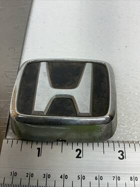 75701-sf1-a000 Honda 88-89 Prelude Rear Emblem 3 Inch Trunk H Logo Chrome Rare
