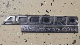 75722-sm1-h00 Honda 1993 Accord 10th Anniversary Edition Genuine Oem Rear Trunk Emblem Badge
