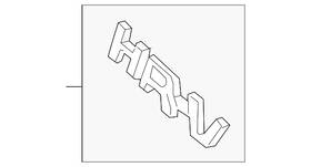 75722-t7w-a01 Honda Genuine Nameplate