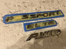 75722-tgs-a01 Honda 19-22 2019-2022 Passport Elite Awd Rear Emblem Badge Set Oem