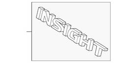 75722-txm-a01 Honda Genuine Deck Lid Emblem