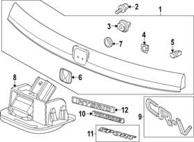 75723-3d4-a00 Honda Genuine Emblem Rear