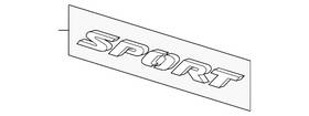 75723-tbg-a00 Honda Genuine Nameplate