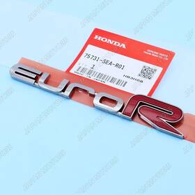 75731-sea-r01 Honda Genuine Accord Cl7 Acura Tsx Inch Euro-r Rear Emblem Adhesive Nameplate Badge