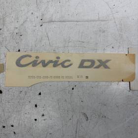75765-sr3-a11zh Honda 92-95 Civic 3d Dx Sticker Oem
