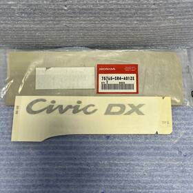 75765-sr4-a01ze Honda 75765-sr8-a01za Rare 1992 Civic Dx Rear Trunk Emblem Decal Oem New