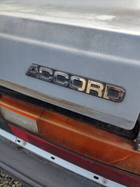 87307-sa5-000 Honda Nos Accord Rear Trunk Chrome Emblem Nameplate Badge Decal 1982-1985 Oem