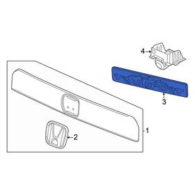 757013bma10 Honda Oe Rear Hatch Emblem