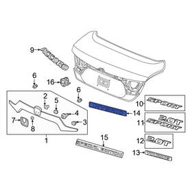 75723twaa01 Honda Oe Rear Deck Lid Emblem