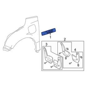 Honda Oe 75724trw003 Front Right Fender Emblem