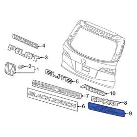 75732tgsa01 Honda Oe Rear Hatch Emblem
