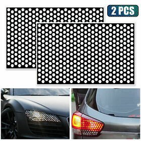 Fwtz-b-48cm Honeycomb Sticker Tail-lamp Black Car Rear Tail Light Cover Decal Accessories X2