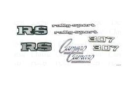 Em0119-e Hugger Performance 1969 Camaro Rs 307 Rally Sport Grille Emblem Kit Gm Licensed W Fasteners