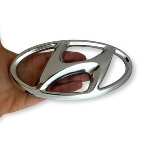 86300-c2100 Hyundai Front Hood Grille H Logo Silver Chrome Emblem For Sonata 2015-2017