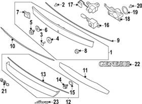 86310-t4000 Hyundai Genuine Deck Lid Emblem