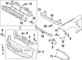 86320-g9750 Hyundai Genuine Bumper Cover Emblem