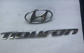 86341-2c000 Hyundai 2003 - 2008 Tiburon Chrome Rear Trunk Emblem Logo Nameplate Oem