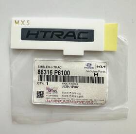 86316-p6100 Hyundai Kia 86316p6100 Genuine Oem Black Inch Htrac Emblem Badge For 23-24 Santafe