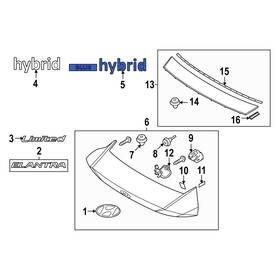 86314by000 Hyundai Oe Rear Deck Lid Emblem
