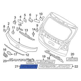86315b8000 Hyundai Oe Rear Hatch Emblem