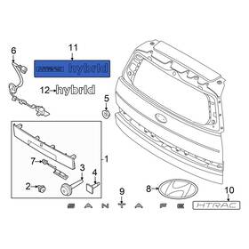 86316p7120 Hyundai Oe Rear Hatch Emblem