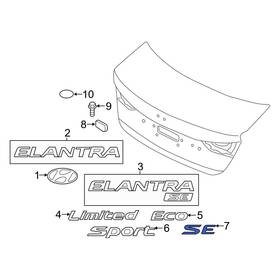 86331f2aa0 Hyundai Oe Rear Deck Lid Emblem