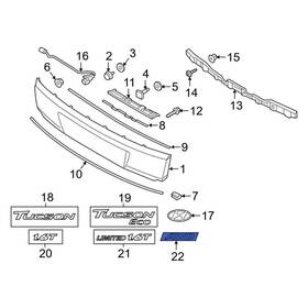 86340d3100 Hyundai Oe Rear Hatch Emblem