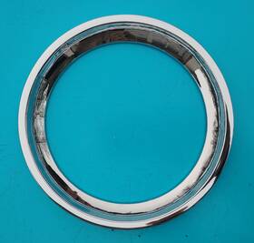 2404736 Imperial Mopar 1964 1965 1966 Chrysler Fuel Door Bumper Bezel Ring Surround Vgc