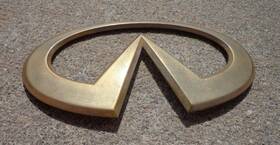 6204-11730 Infiniti Q45 Grill Emblem Badge Decal Logo Front Grile Gold Oem Genuine Original