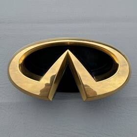 62890-am600 Infiniti 2003-2004 G35 G35x Sedan Front Grille Emblem Logo Gold Oem