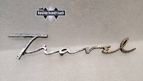 186169-r1 International 50s 60s Harvester Travelall Script Emblem Broken