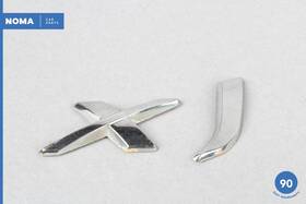 7w93431c39ab Jaguar 08-09 Xj8 Vdp X358 Left Side Trunk Xj Lettering Logo Badge Chrome Oem